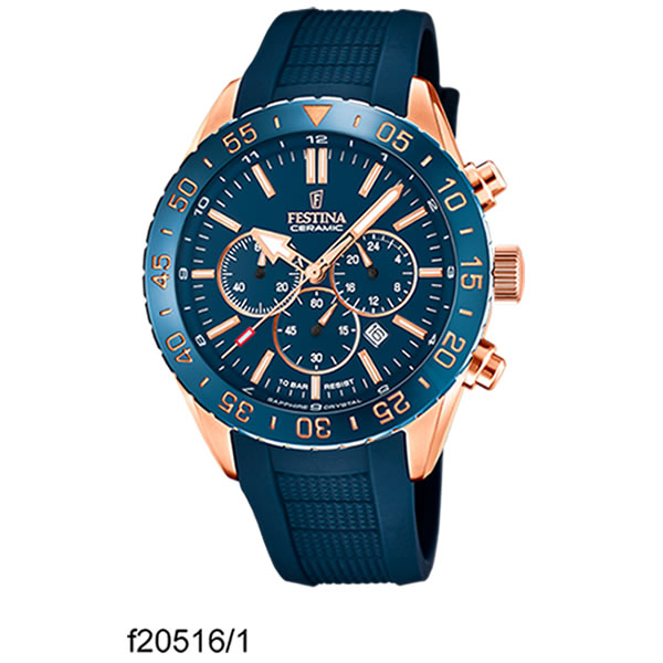 Festina Men's Chronograph Quartz Watch- Navy Blue