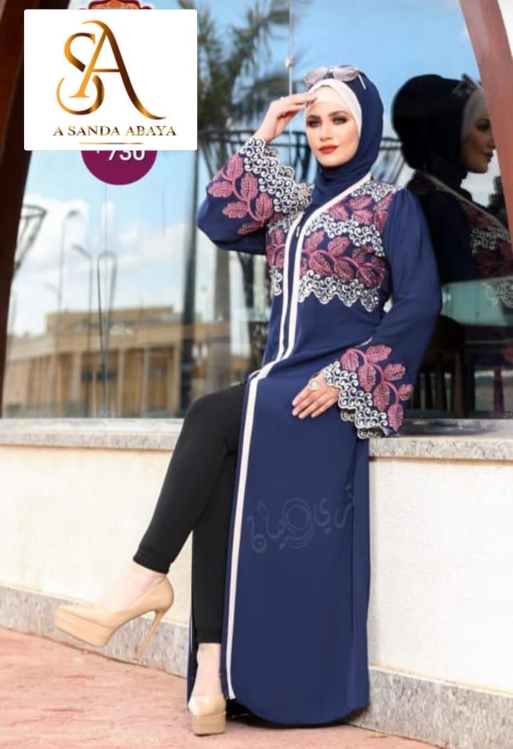 Chic Trendy Abaya- Navy