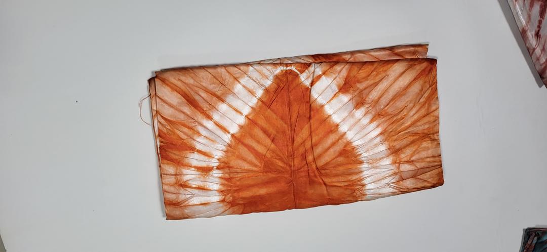 1- tone Adire Silk- Orange 03