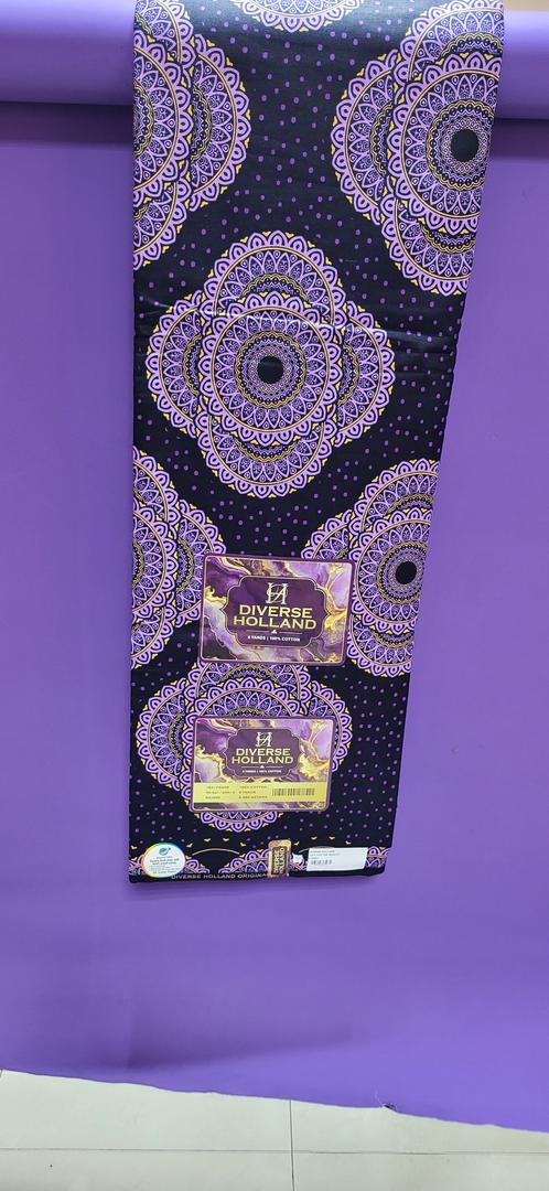 Diverse Holland Pure Cotton Ankara fabric 12- Purple