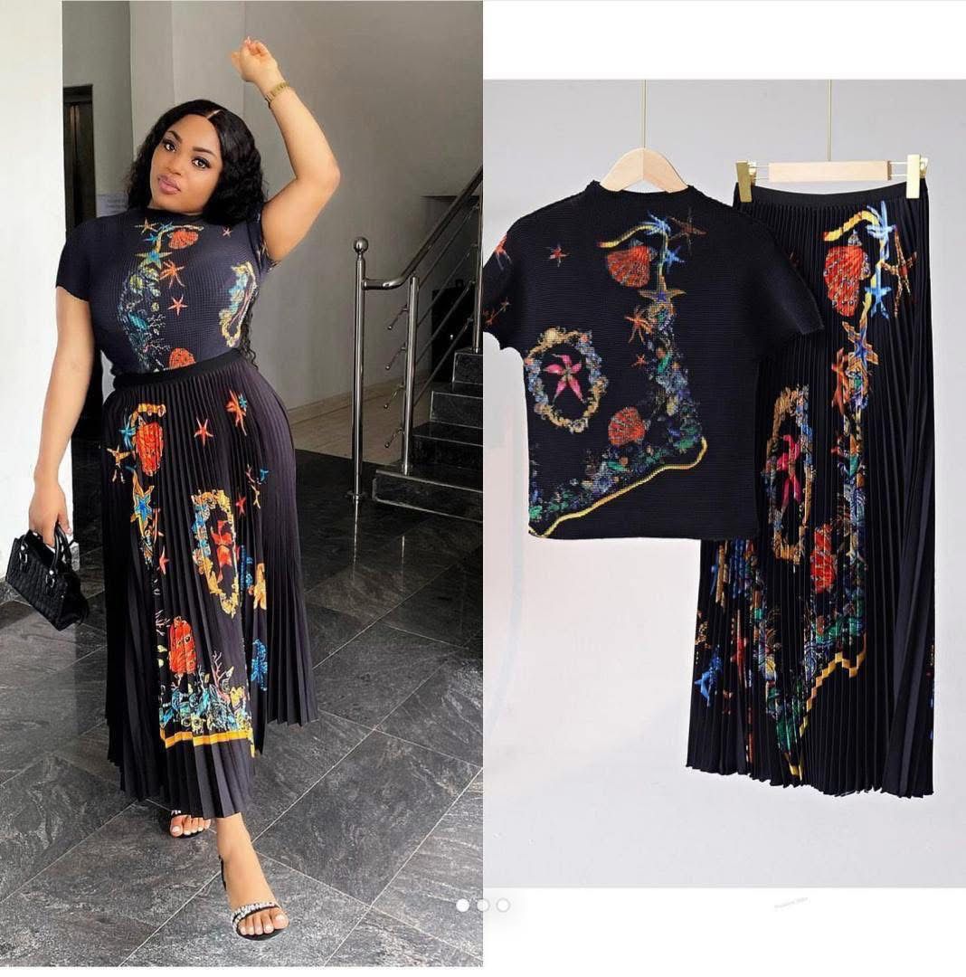 Pleated Two Piece Set