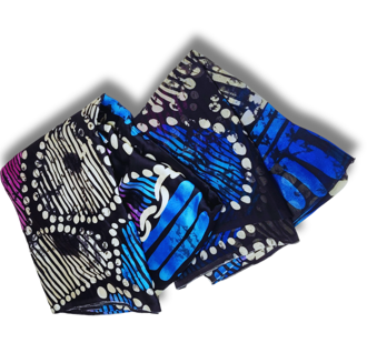 Silk and Chiffon Fabric 18- Blue/Purple