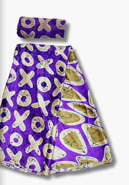 Silk and Chiffon Fabric 37- Purple