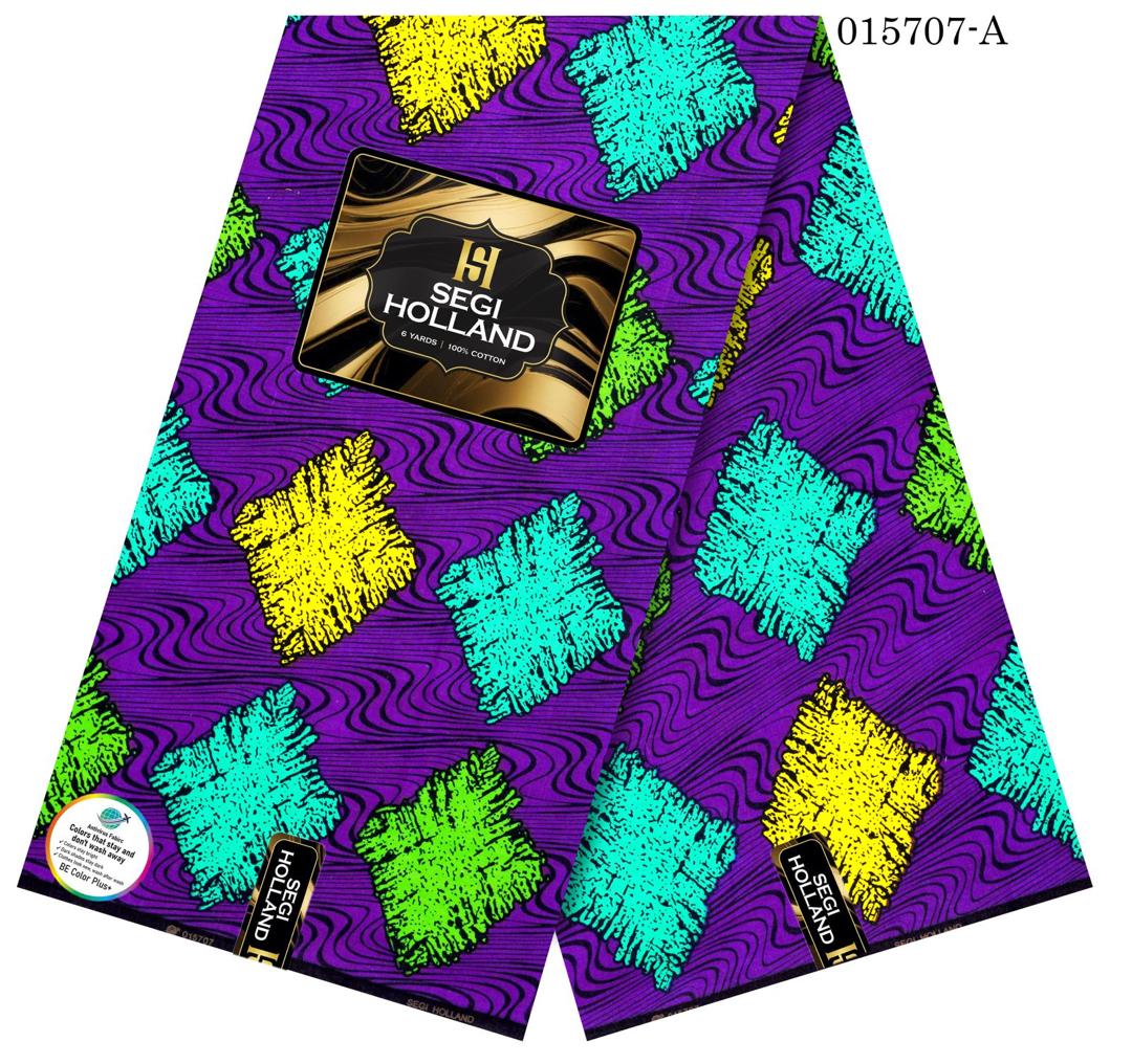 Segi Holland Pure Cotton Ankara fabric 45- Purple