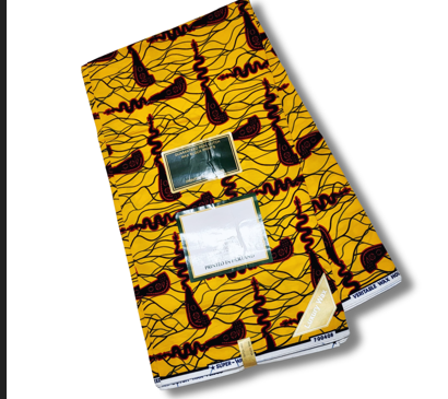 Dutch Hollandaise Wax Fabric 23- Yellow