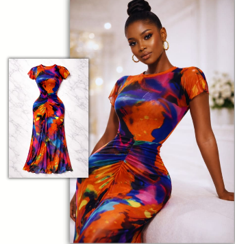 Colorful Mesh Dress