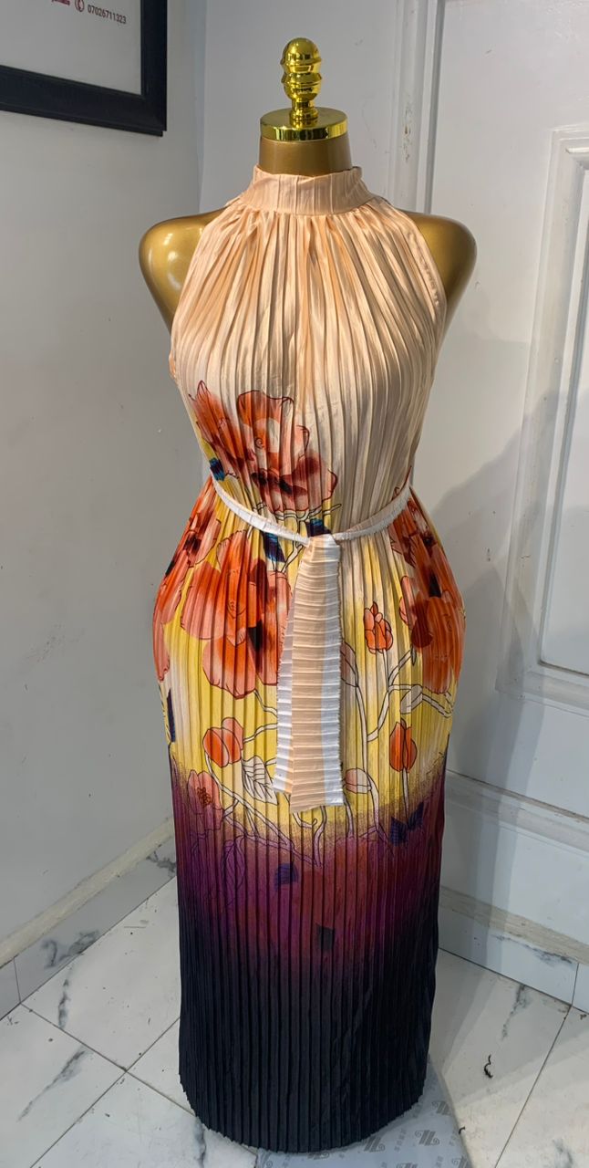 Colorful Sunray Maxi Dress