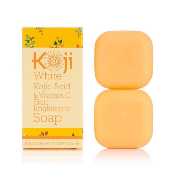 Koji White Kojic Acid & Vitamin C Skin Brightening Soap 5.64oz (160g) 2Bar