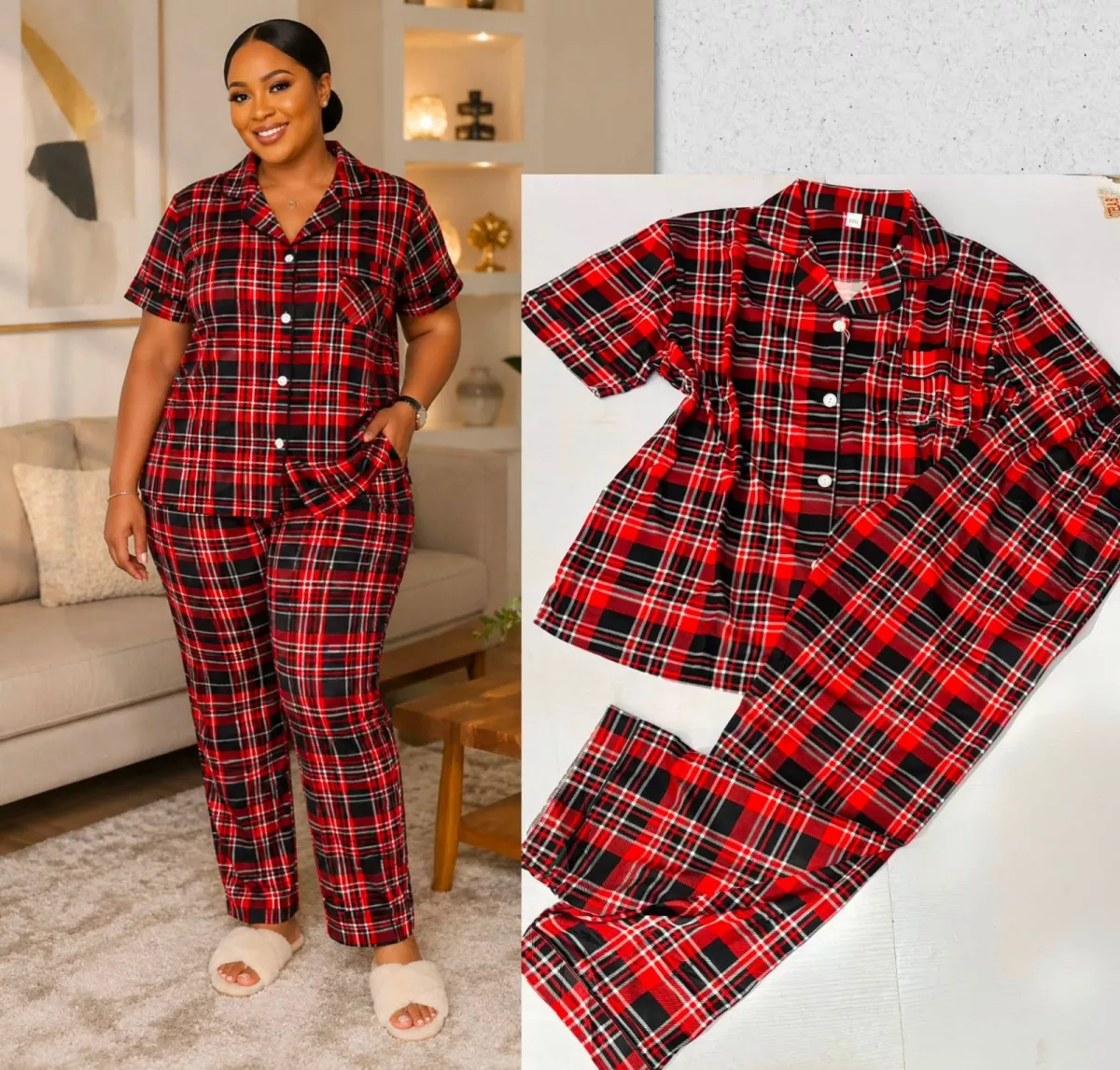 Unisex Long Sleeve Sleepwear Set