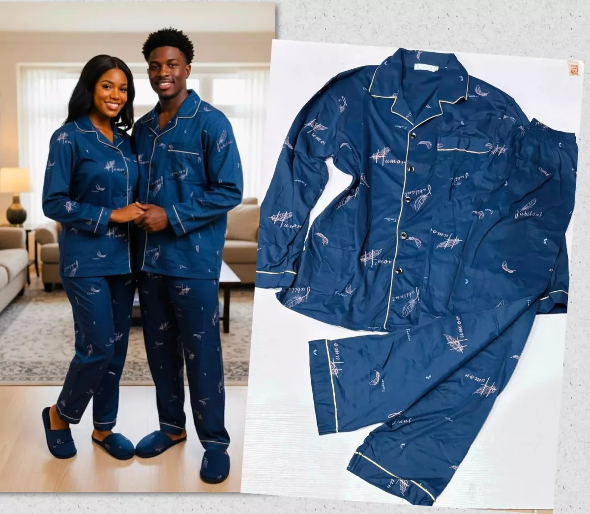 Unisex Long Sleeve Sleepwear Set