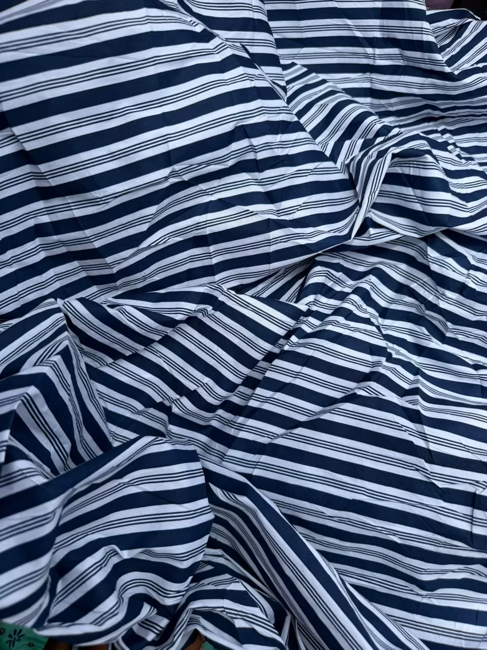 Blue Stripped High-Quality Cotton Fabric for Ready-to-Wear Clothing