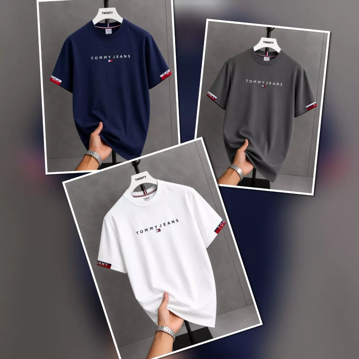 Tommy Hilfiger Men's Round Neck T-Shirt – Classic Cotton Casual Tee