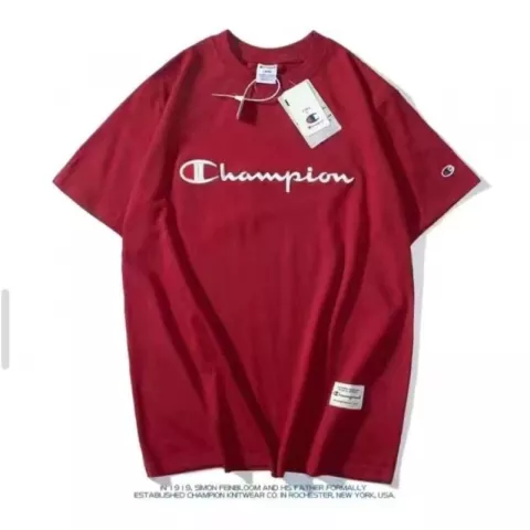 Men's Casual Champion T-Shirt- Wine
