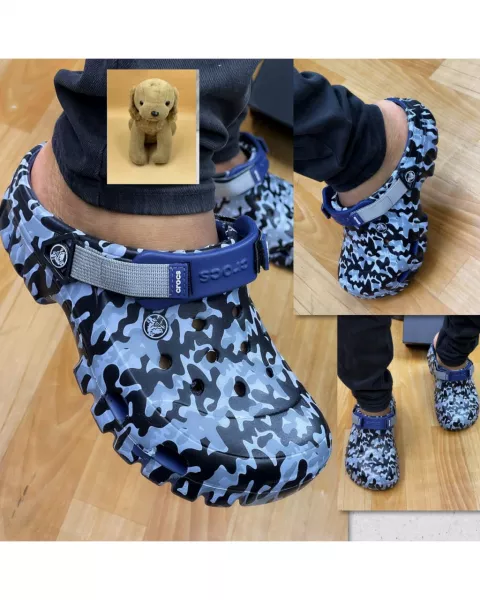 Casual Crocs Slip Ons- Navy Sling Back