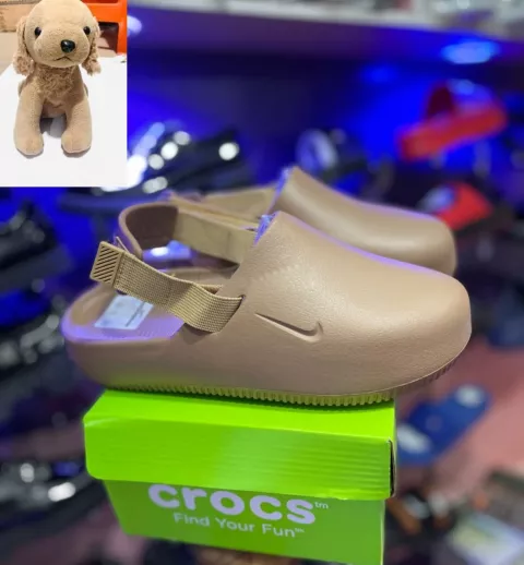Casual Crocs Slip Ons- Brown