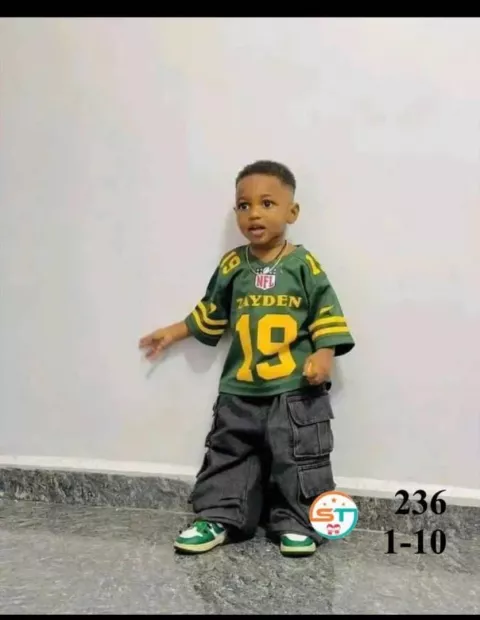 Kids Soccer Tee And A Baggy Denim