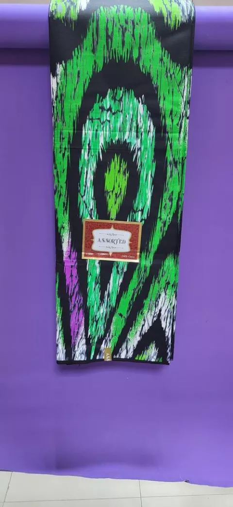 Assorted Pure Cotton Ankara Fabric- Green