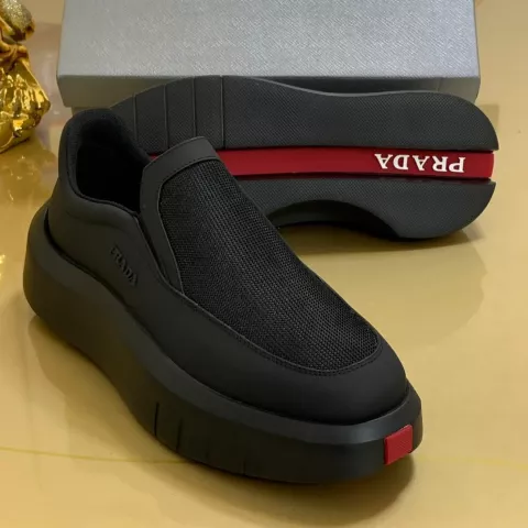Prada Slip On All Black Sneakers