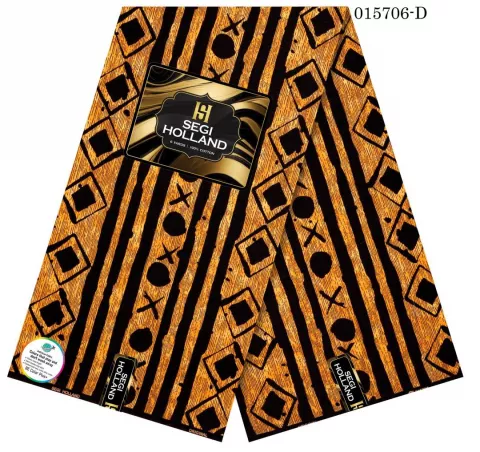 Segi Holland Pure Cotton Ankara fabric 40- Brown