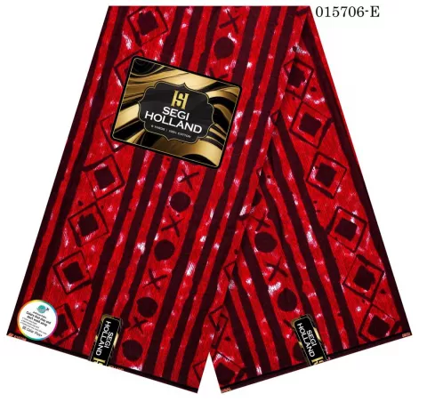 Segi Holland Pure Cotton Ankara fabric 48-Red