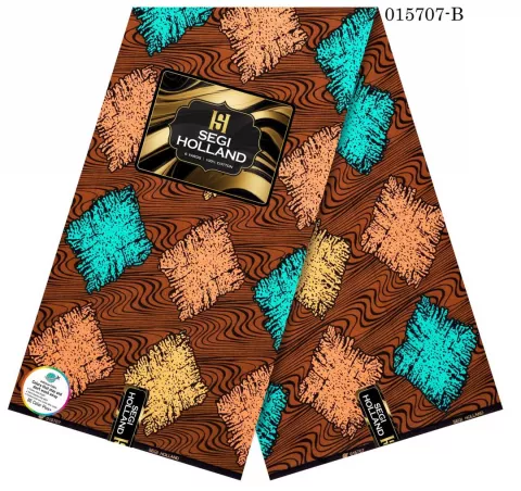 Segi Holland Pure Cotton Ankara fabric 41- Brown