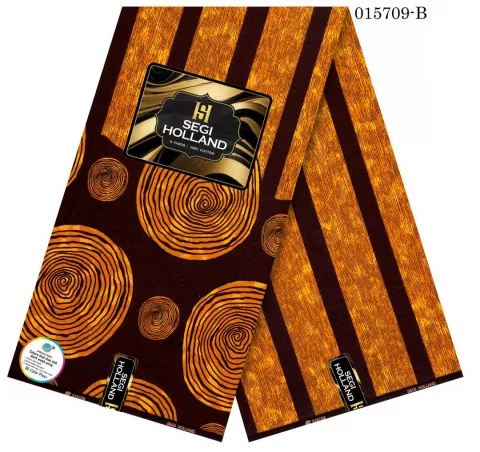 Segi Holland Pure Cotton Ankara fabric 42- Brown
