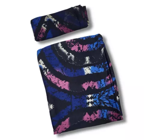 Silk and Chiffon Fabric 12- Blue
