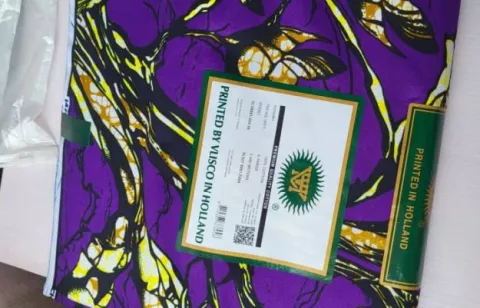 Dutch Hollandaise Wax Fabric 60- Purple