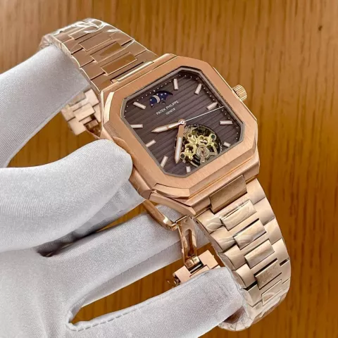 Men's Fashion Patek Philippe Watch- Rose Gold
