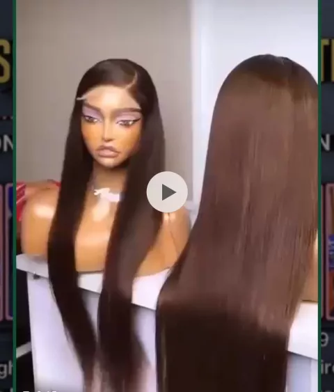 4x4 Closure Silky Straight Wig Color 4
