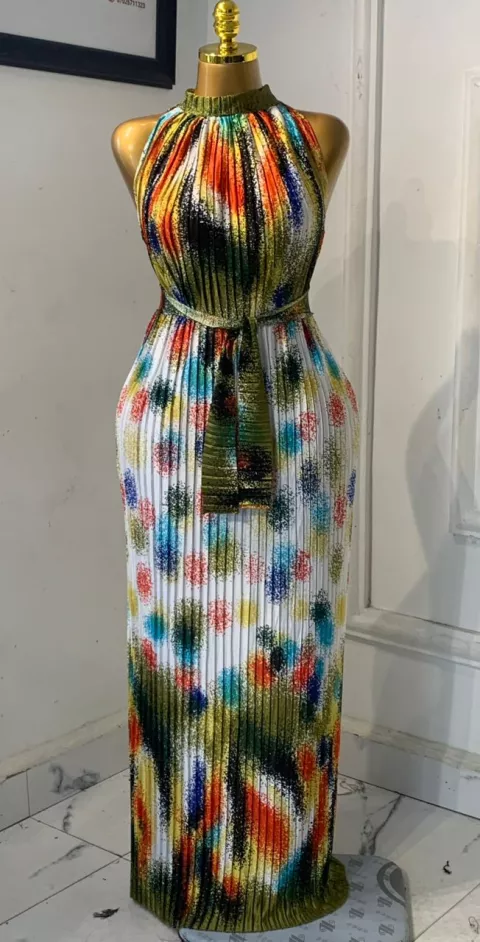 Colorful Sunray Maxi Dress