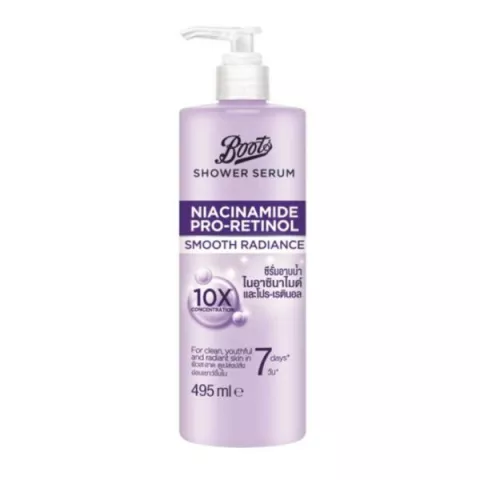 Boots Niacinamide Pro Retinol Smooth Shower Serum – 495ml
