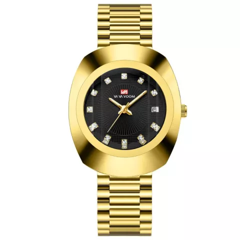 Fashionable Bracelet Chain Strap Gold Watch