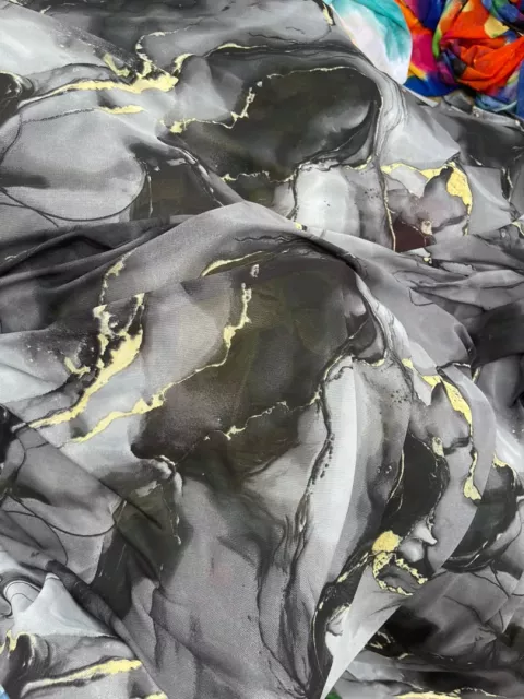 Premium Sheer Chiffon Mesh Fabric by the Yard