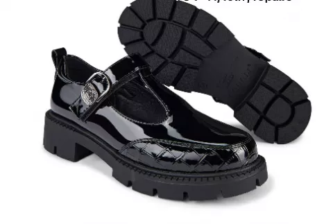 Girls' Leather School Shoes